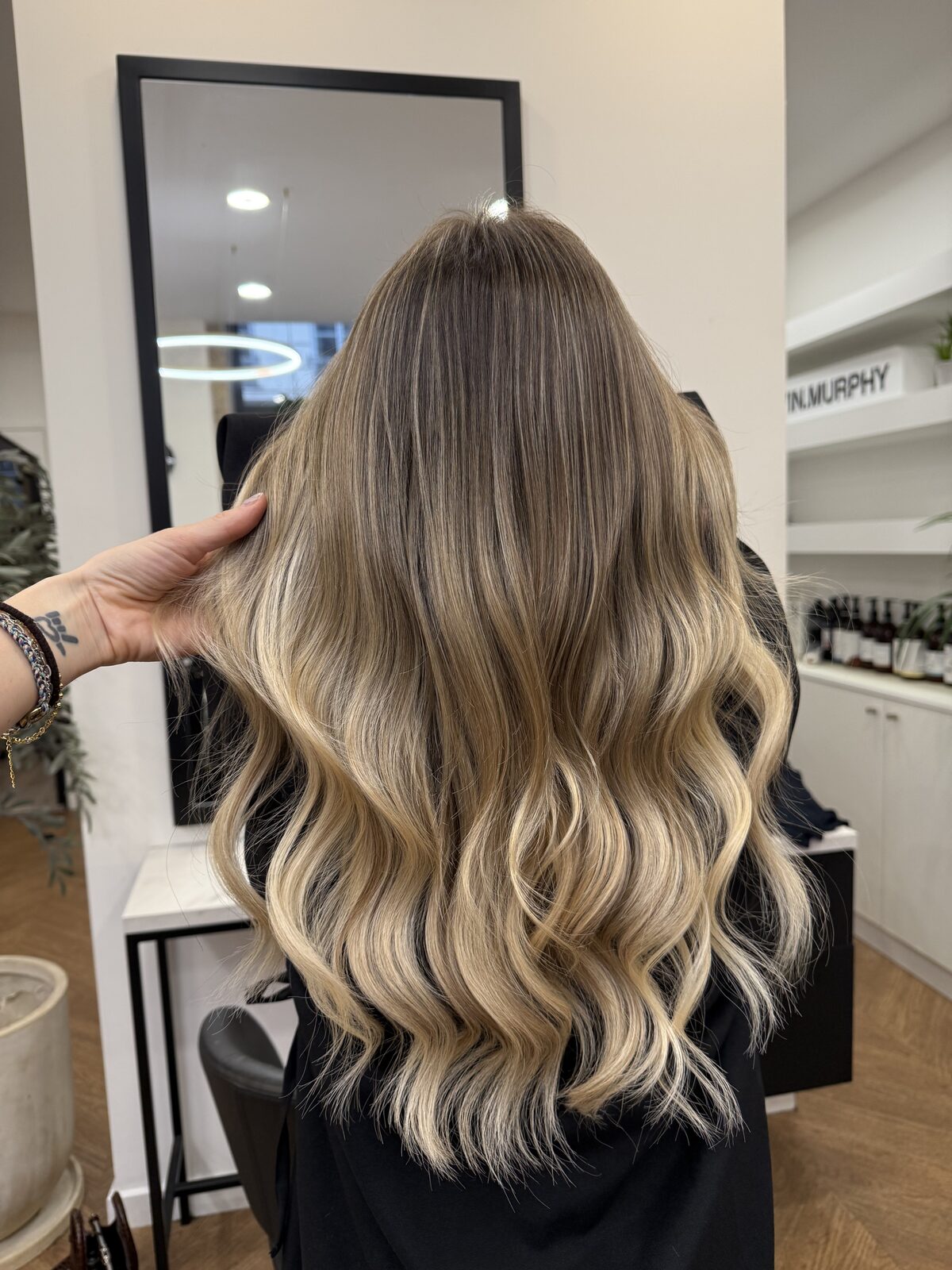 Résultat balayage California AirTouch — blond fondu